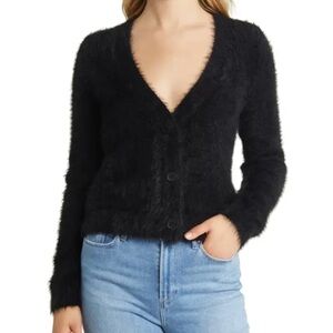 Halogen Fuzzy Cardigan